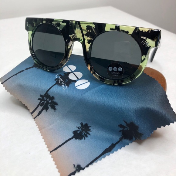 KOMONO Hippolyte Palms Sunglasses NEW green black shield style - Picture 4 of 10